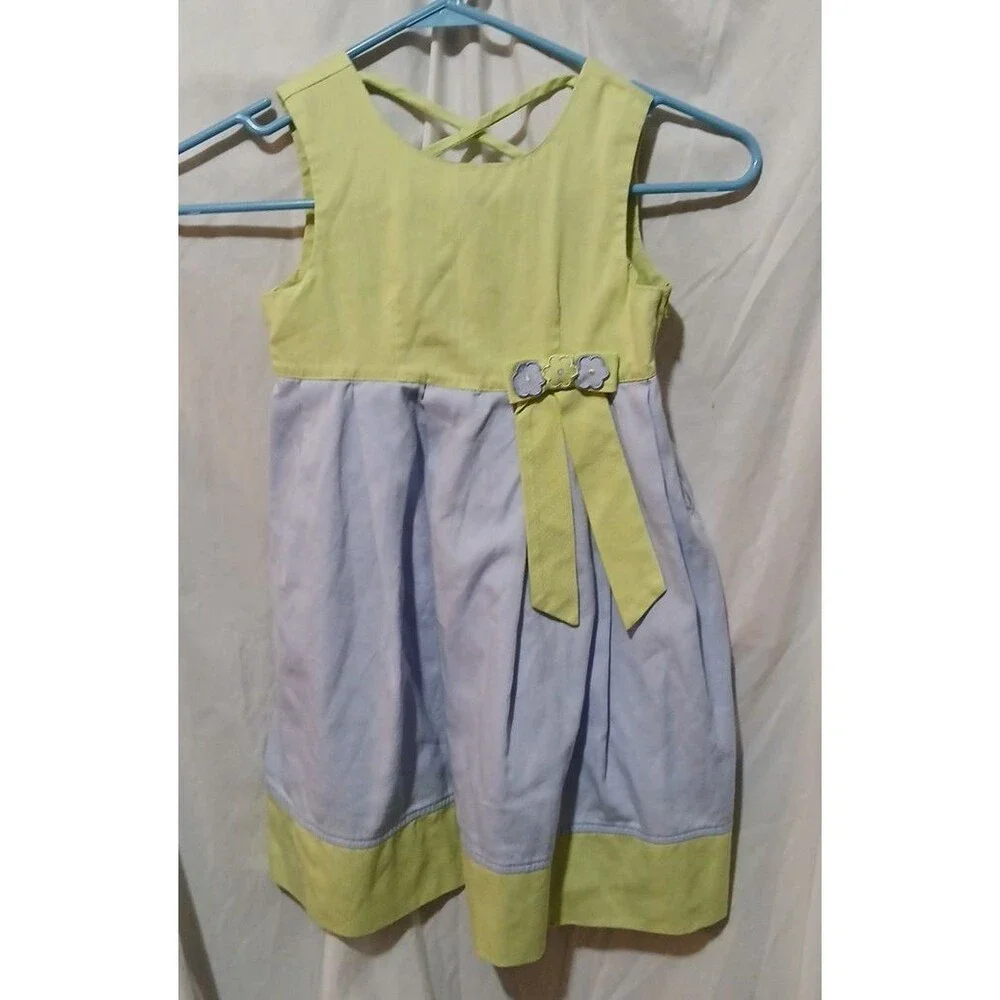 B.T. Kids Dress Size 6 Green And Blue